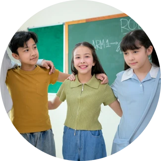 Students gathered for an ART Excel session on stress management, with a teacher guiding them.